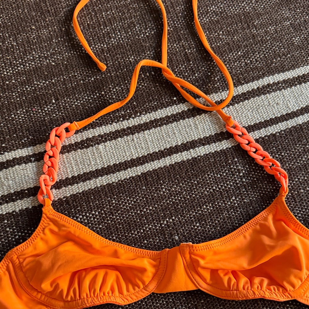SOLID & STRIPED Orange Bikini with Braided Details - Picture 6 of 7